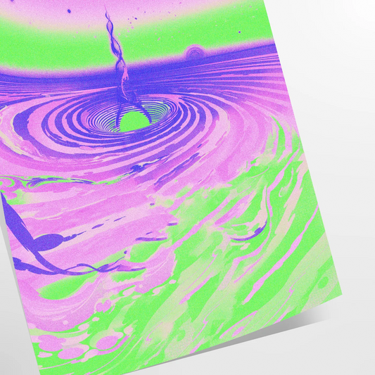 captivating blend green blue trendy art poster perfect space stylish wall print ideal gift lovers decor stunning artwork available frame