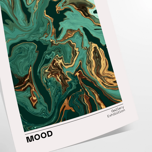 space trendy green white art poster perfect blend modern design style room captivating wall unique gift lovers touch elegance unframed options