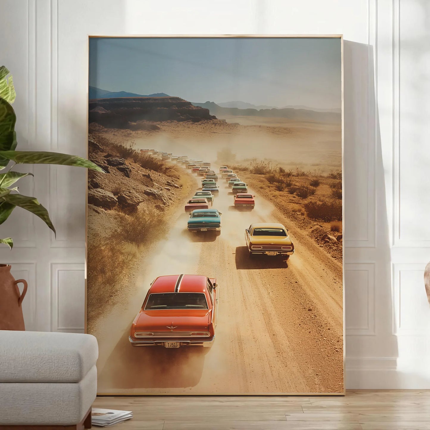 space vintage photo poster timeless charm warm brown serene green hues wall art thoughtful gift dimensions such A4 cm A0 elegance room exquisite print