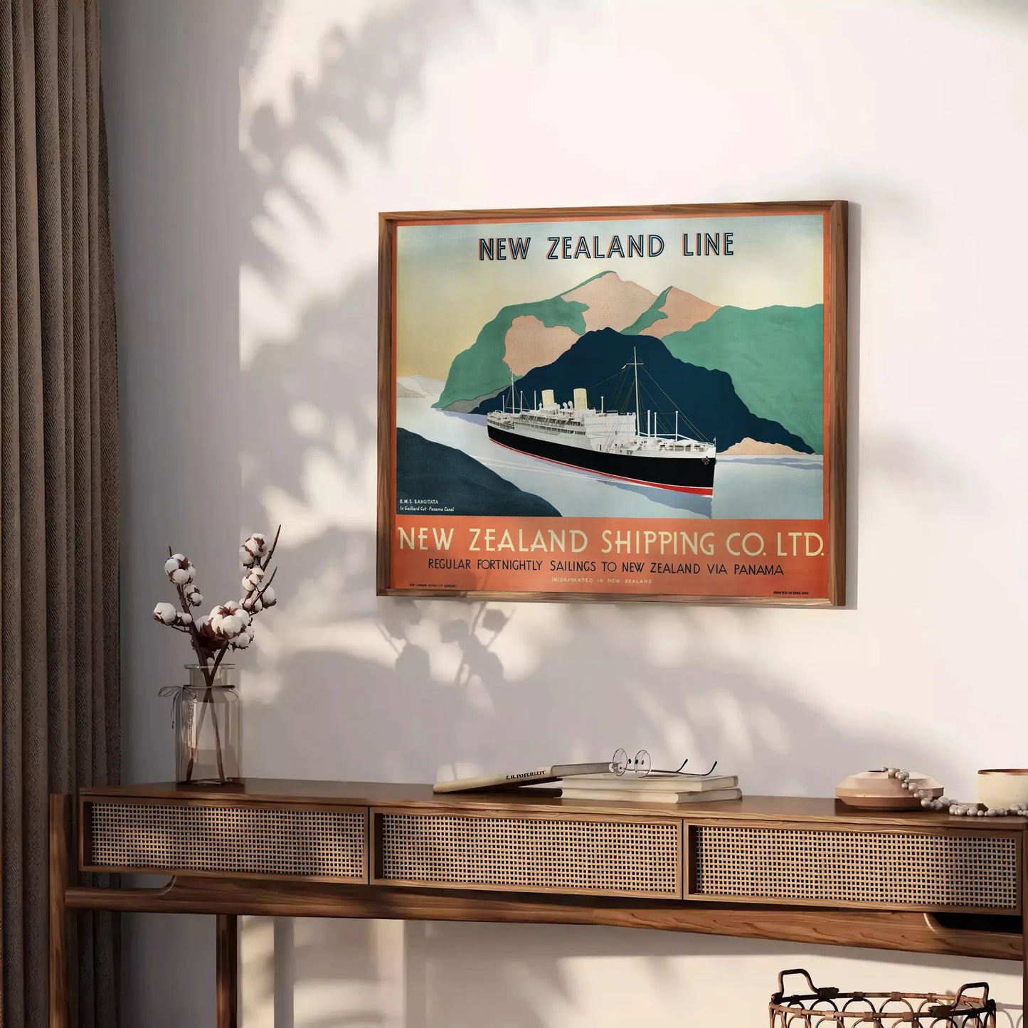 charm vintage travel vibrant orange blue poster wall art unique gifts captivating artwork touch nostalgia space various dimensions A4 cm A0