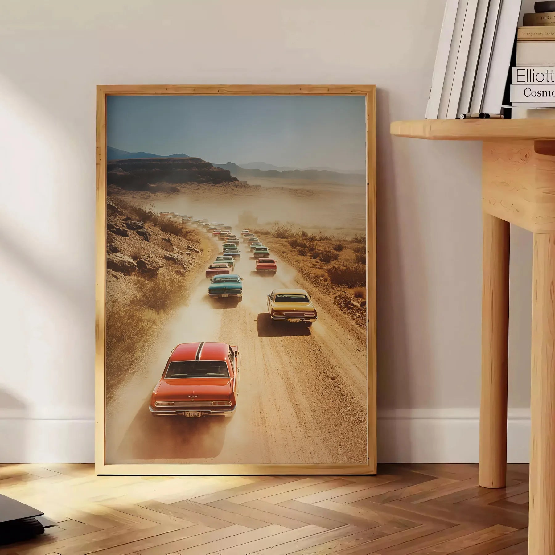 space vintage photo poster timeless charm warm brown serene green hues wall art thoughtful gift dimensions such A4 cm A0 elegance room exquisite print