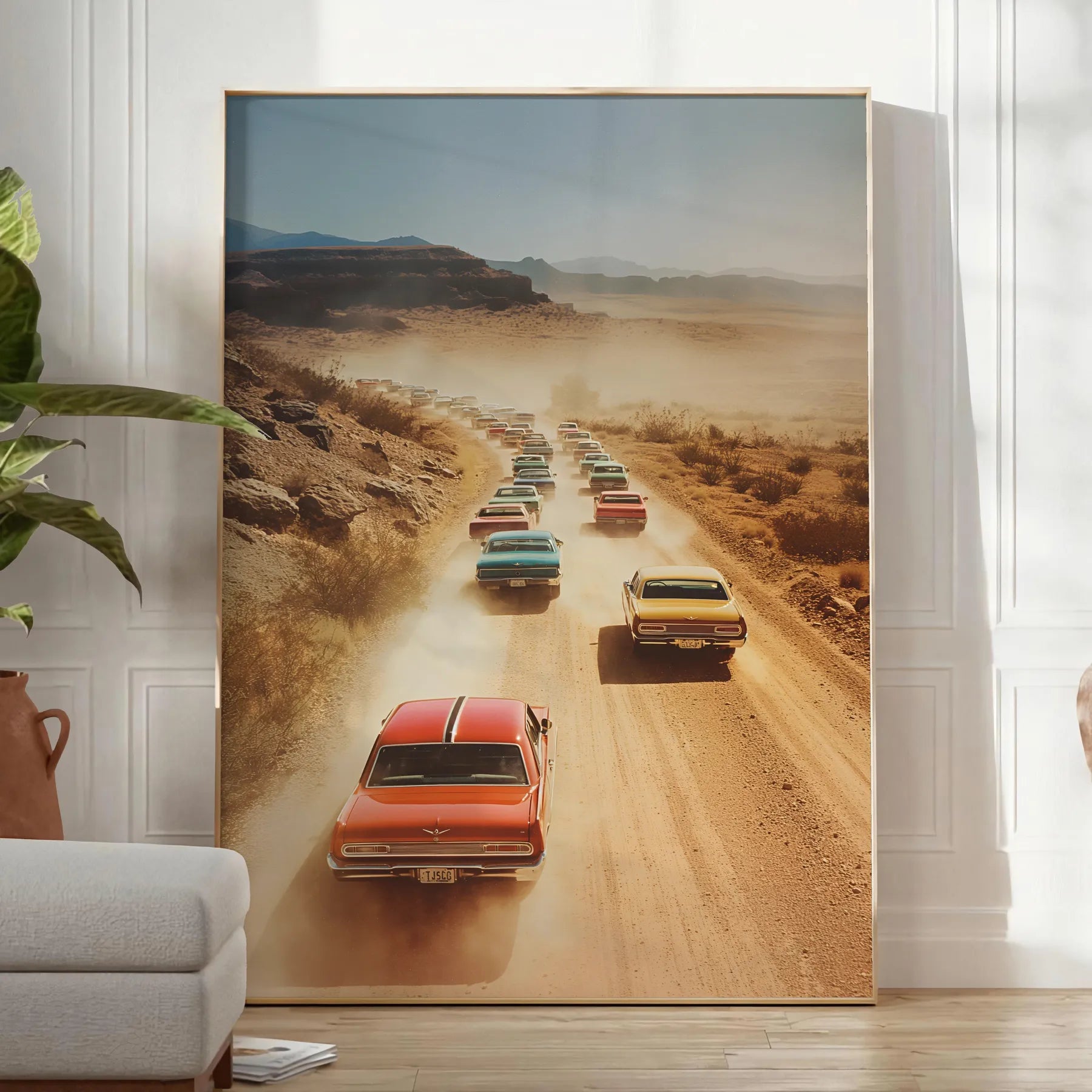 space vintage photo poster timeless charm warm brown serene green hues wall art thoughtful gift dimensions such A4 cm A0 elegance room exquisite print