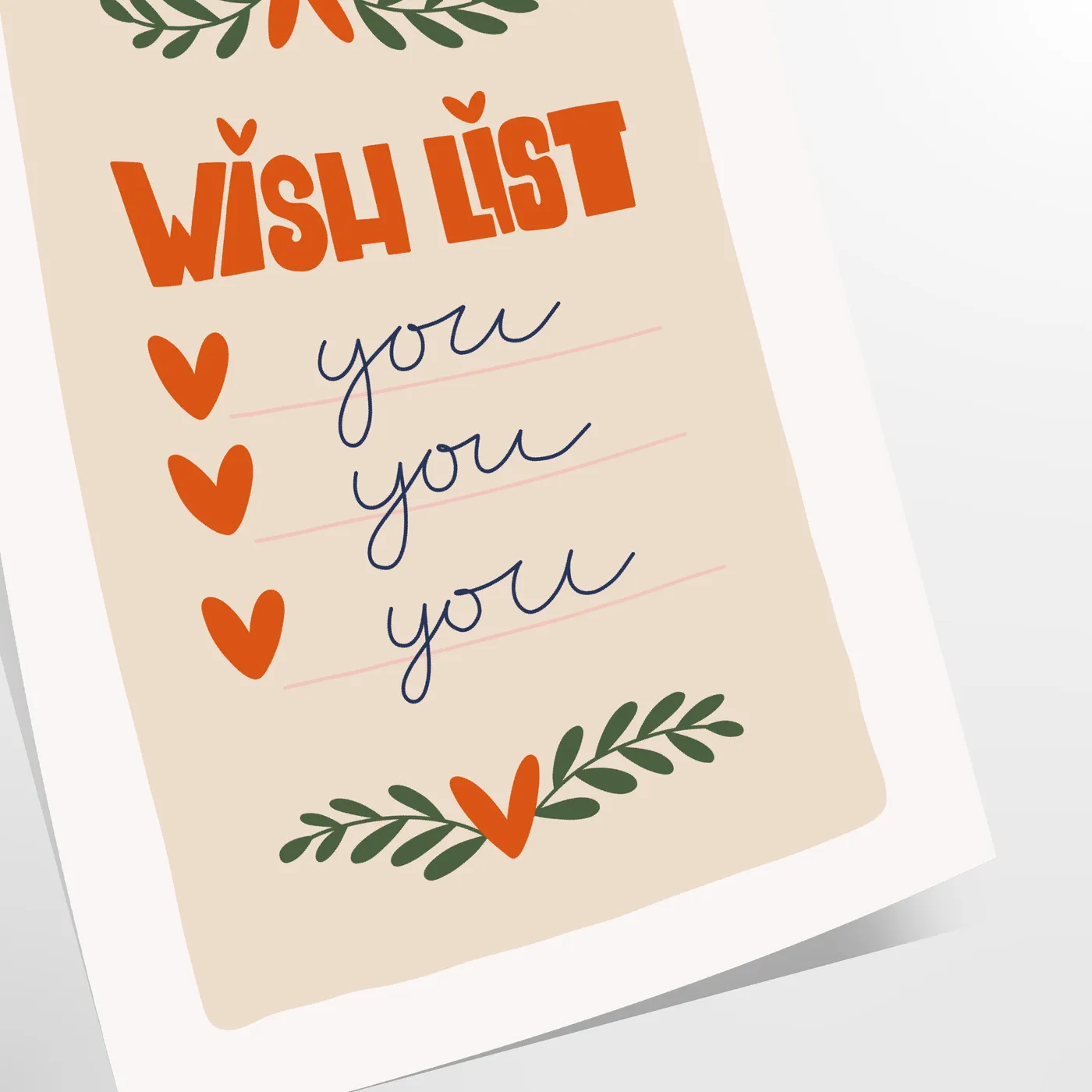 space stunning gray green Wish List poster beautiful wall art sleek design thoughtful theme perfect gift addition home decor collection artwork personalized touch